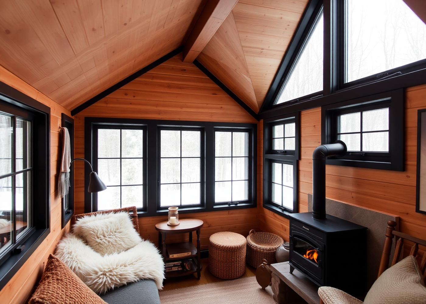 Cozy sophisticated cabin interior for a Black Hills vacation rental